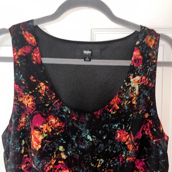 Massimo Black and Red Floral Midi Dress - Picture 4 of 4